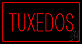 Tuxedos Rectangle Red Neon Sign