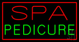 Spa Pedicure Red Border Neon Sign