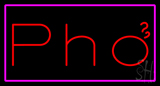 Red Pho Rectangle Pink Neon Sign
