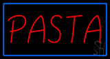 Red Pasta Blue Border Neon Sign