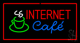 Internet Cafe Red Border Animated Neon Sign