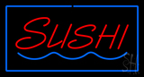 Sushi Rectangle Blue Neon Sign