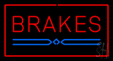 Red Brakes Rectangle Neon Sign