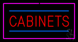 Cabinets Rectangle Purple Neon Sign