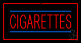 Red Cigarettes With Rectangle Neon Sign