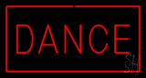 Red Dance With Red Border Neon Sign