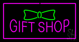 Gift Shop Rectangle Purple Neon Sign