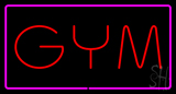 Gym Rectangle Purple Neon Sign