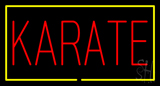 Karate Rectangle Yellow Neon Sign
