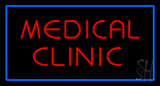 Medical Clinic Rectangle Blue Neon Sign