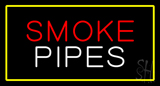 Smoke Pipes Yellow Rectangle Neon Sign