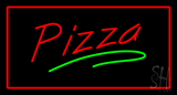 Pizza Red Border Neon Sign