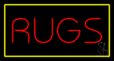 Rugs Rectangle Yellow Neon Sign