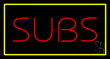 Red Subs Yellow Border Neon Sign