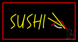 Sushi Rectangle Red Neon Sign