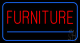 Furniture Rectangle Blue Neon Sign