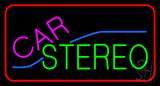 Pink Car Stereo With Red Border Neon Sign