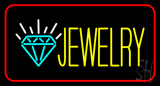 Jewelry With Red Border Neon Sign