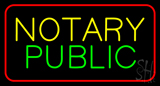 Notary Public Red Border Neon Sign