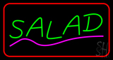 Green Salad With Red Border Neon Sign
