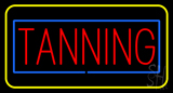Red Tanning Blue Yellow Border Neon Sign