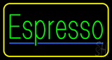 Green Espresso With Yellow Border Neon Sign