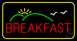 Yellow Border Breakfast Neon Sign