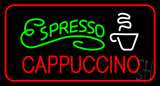 Green Espresso Red Cappuccino With Red Border Neon Sign