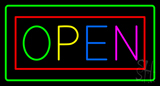 Open Multi Color Neon Sign