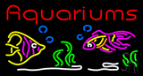 Red Aquariums Fish Logo Neon Sign