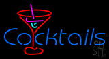 Cocktail With Red Cocktail Glass Neon Sign