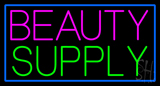 Pink Beauty Supply With Blue Border Neon Sign