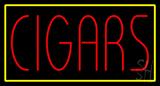 Red Cigars With Yellow Border Neon Sign