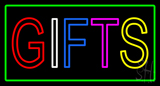 Gifts Green Rectangle Neon Sign