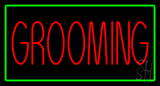 Grooming Green Rectangle Neon Sign