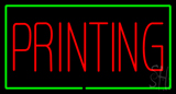 Red Printing With Green Border Neon Sign