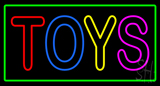 Multicolored Toys Green Border Neon Sign