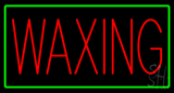 Red Waxing Green Border Neon Sign
