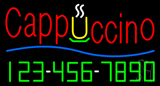 Cappuccino With Phone Number Neon Sign