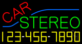 Car Stereo With Phone Number Neon Sign