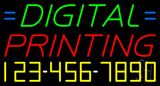 Digital Printing With Phone Number Neon Sign