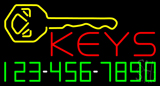 Keys With Phone Number Neon Sign