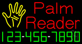 Palm Reader With Phone Number Neon Sign
