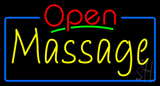 Red Open Yellow Massage Neon Sign