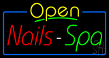 Yellow Nails Spa Open Neon Sign