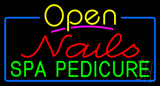 Yellow Open Nails Spa Pedicure Neon Sign