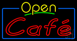 Yellow Open Cafe Neon Sign