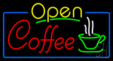 Yellow Open Coffee Neon Sign