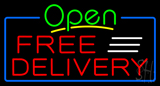 Free Delivery Open Neon Sign