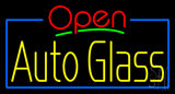 Red Open Yellow Auto Glass Neon Sign